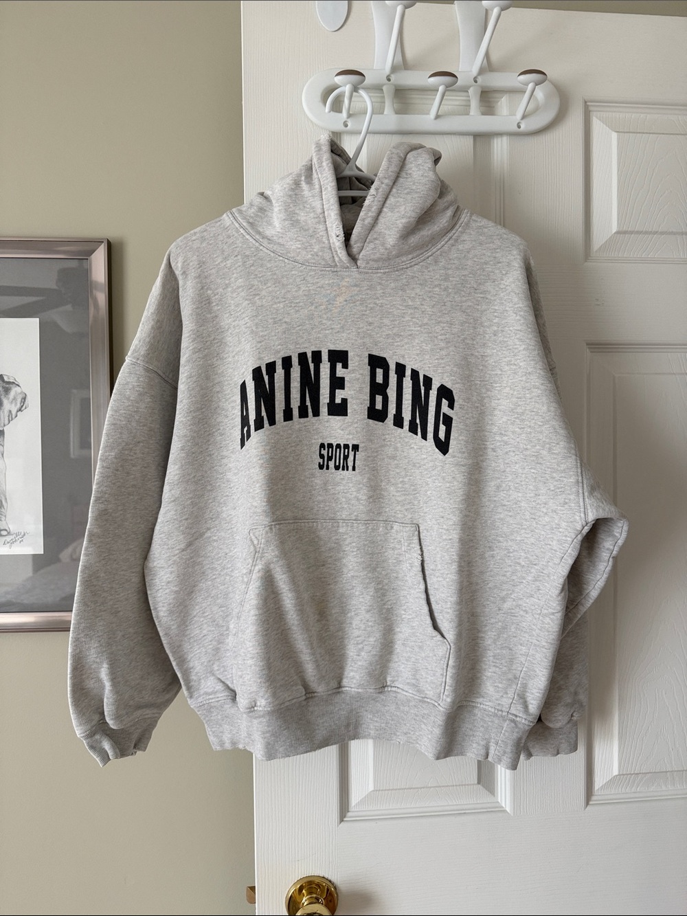 Anine Bing Heather Gray Hoodie